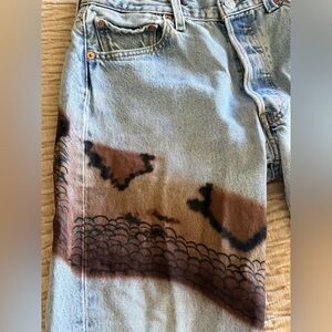 Vintage Levi 501 Rare Python Jeans - See Measurement Photos